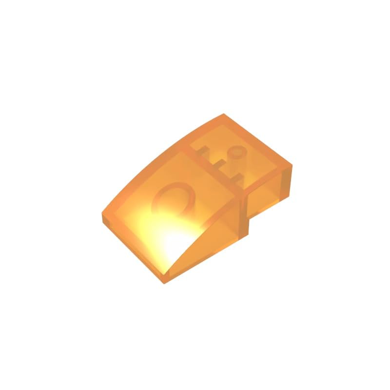 24309 Arched Brick Slope Curved 3x2 No Studs 50 Pieces GDS-1123 Compatible with Lego Building Blocks Color:Trans Orange โ image 1
