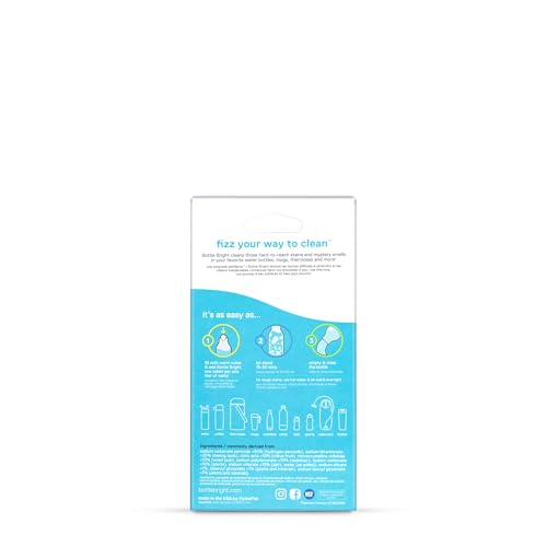 Image of Bottle Bright Cleaning Tablets 12, 36, 78 Count - Water Bottle Cleaner for Stainless Steel, Tumblers, Thermos | Removes Coffee Tea Stains, Eliminates Odors, Easy and Safe Cleaning