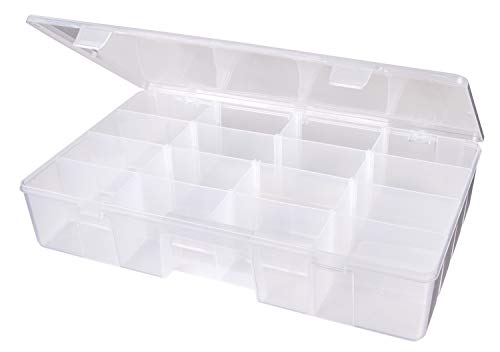 Image of ArtBin 6980AG XL Solutions Box with Dividers, Art & Craft Organizer, [1] Plastic Storage Case, Clear
