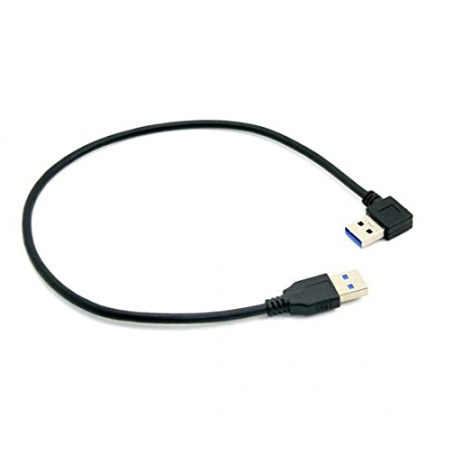 System-S USB 3.0 Type A 90° Angle Right Angled to 3.0 Type A Adapter Data Cable Charging Cable 40 cm