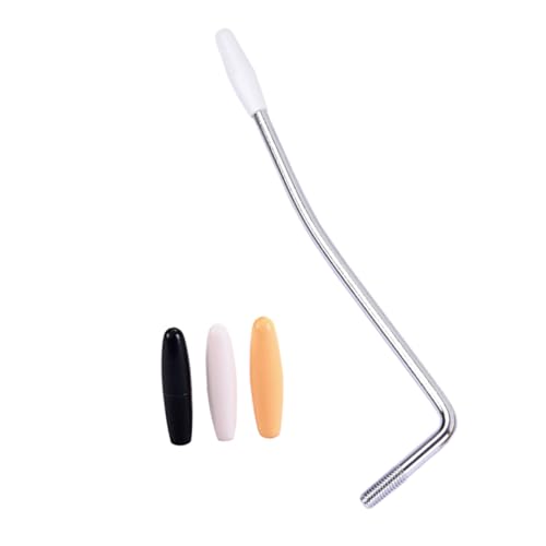 Mikinona ネジ径トレモロアーム シングルアームギターパーツ 種キャップ付 エレキギター用トレモロバー シルバー