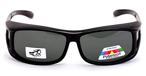 V.W.E. Polarized Fit Over Glasses Sunglasses 60mm Rectangular Frame Night Driving3