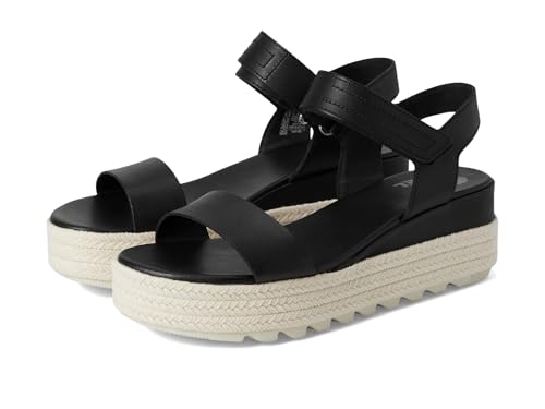 Sandales Sorel Cameron Flatform 36 craie noire pour marcher sans douleur