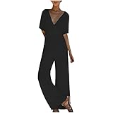 ❀Jumpsuit sehr locker und bequem.Casual Fits,geeignet für alle Anlässe und alle Gelegenheiten.Sie können es zu Hause tragen und auch für Party und Verein.