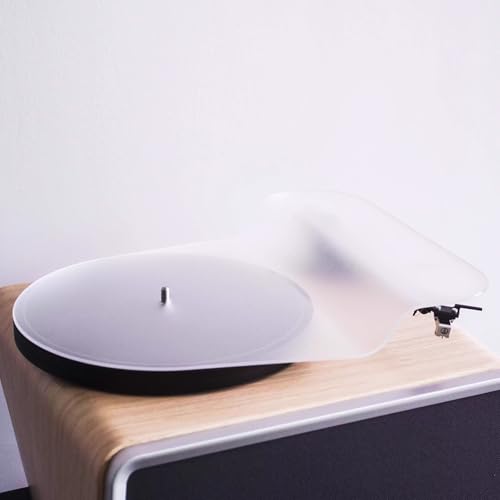 Htrfcg Turntable Dust Cover, 35&times;30cm Vinyl Record Player Dust Cover, Frosted Acrylic Universal...