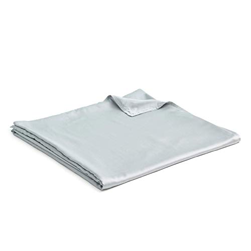 YnM Minky Duvet Cover for Weighted Blankets (Lattice Scroll, 48''x72'')