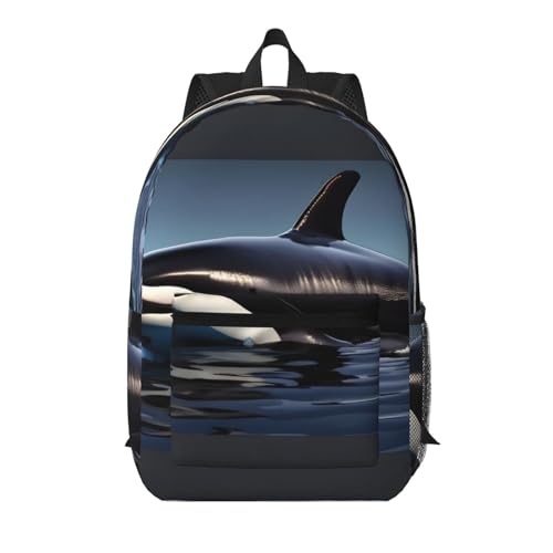Sac à dos de voyage Orca Killer Whale pour ordinateur portable noir