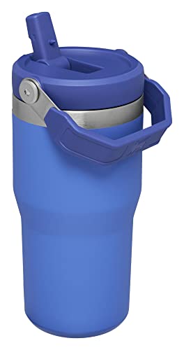 Image of Stanley IceFlow Flip Straw Tumbler with Handle 20 oz | Twist On Lid and Flip Up Straw | Leak Resistant Water Bottle | Insulated Stainless Steel |BPA-Free | Iris