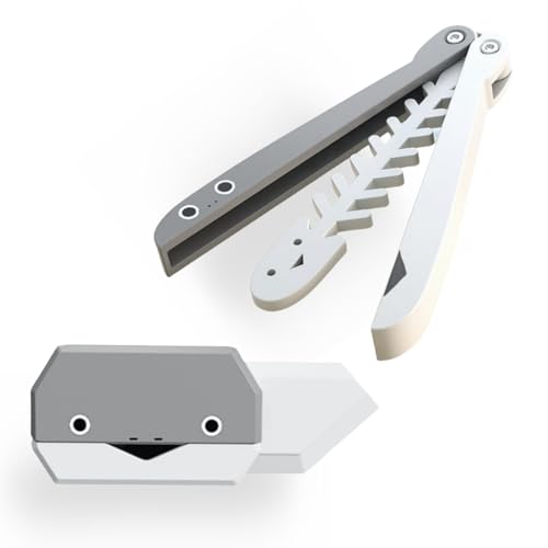 2 PCS Butterfly Knife Sakaban Turtle Fishbone Fidget Knife Gravity Knife 3D Printed Tools Perfect for Outdoor Training and Exercise