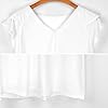 Ruffle Sleeve Tops for Women Trendy - Cute Ghost White Print V Neck Summer T-Shirts Tops for Women 2026, Style-6, XXL #4