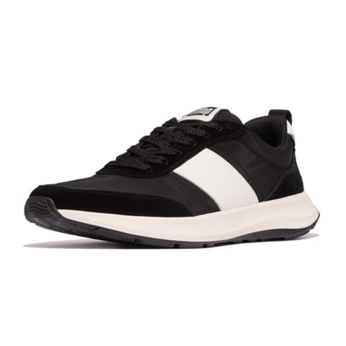 FitFlop Women's F-Mode Flow Fabric/Suede/Leather Flatform Trainers Sneaker