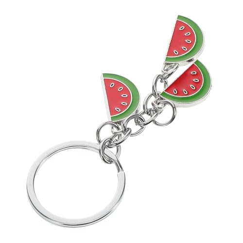 DIKACA Llavero de Metal con Diseño de Sandía Miniatura Accesorio Veraniego Refrescante y Multifuncional para Llaves Coche y Bolsa Detalle Encantador para Fiesta Temática de Verano