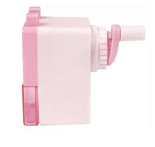 Apontador manual com manivela, ideal para crianças, artistas e estudantes. Versátil para lápis, maqu