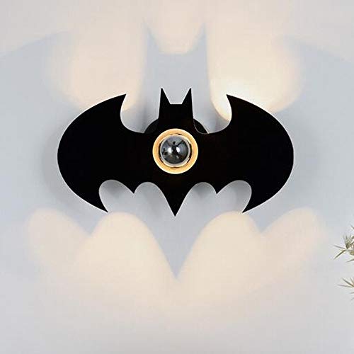 Appliques murales intérieures Modernes à Effet d'ombre, éclairage Mural Batman de Dessin animé créatif pour Salon décoratif E27 Lampe Murale de Chevet pour Chambre d'enfants