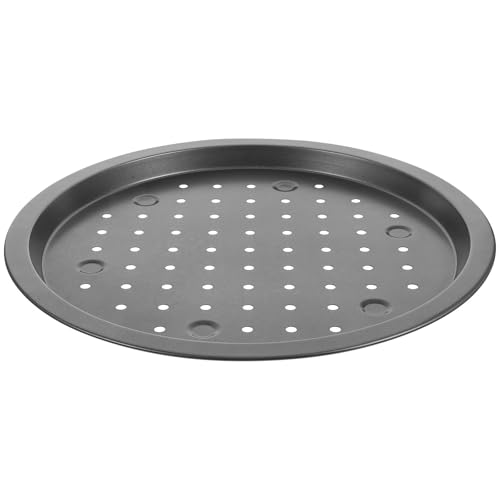 SUPVOX Bandeja para Pizza de Horno de Acero al Carbono con Orificios, Molde para Hornear Antiadherente de Tamaño Mediano, Herramienta para Hornear Profesional Adecuado para Uso Doméstico