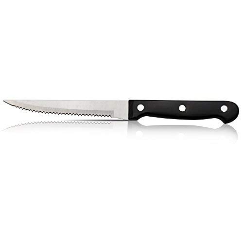 ALLWIN-HOUSEWARE W 8 Triple Rivet 4.5" Steak Knife Set, Black - Image 5