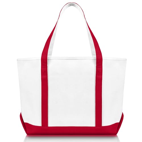 Image of DALIX 23 inch Premium 24 oz. Cotton Canvas Shopping Tote Bag