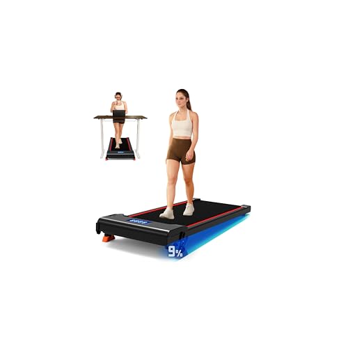 Image of NeoSilent Walking Pad with Incline Under Desk Treadmill 4 Level 9% and BLDC Core, Extra-Large Belt, App and Remote Control, Compact Mini Treadmills for Home Office Small Space