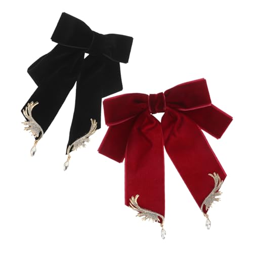 Broches vintage nœud ornées ailes brillantes FRCOLOR pour veste