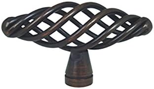 40 Pack Oil Rubbed Bronze Bird Cage Birdcage Oval Nest Twist Wire Swirl 2-3/8" (60mm) Kitchen Cabinet Drawer Hardware Pull Knob 1338-60