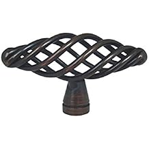 25 Pack Oil Rubbed Bronze Bird Cage Birdcage Oval Nest Twist Wire Swirl 2-3/8" 60mm Kitchen Cabinet Drawer Hardware Pull Knob 1338-60