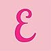 Wee Ones Girls' Initial It Monogram Hair Bows on a WeeStay No Slip Hair Clip, For All Ages and Hair Types, Light Pink Bow, King Size, Letter E
