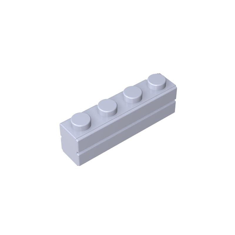 Gobricks 15533 Basic Bricks Brick Special 1x4 with Masonry Brick Profile 50 Pieces GDS-632 Compatible with Lego Building Blocks Color:light blue gray โ image 1