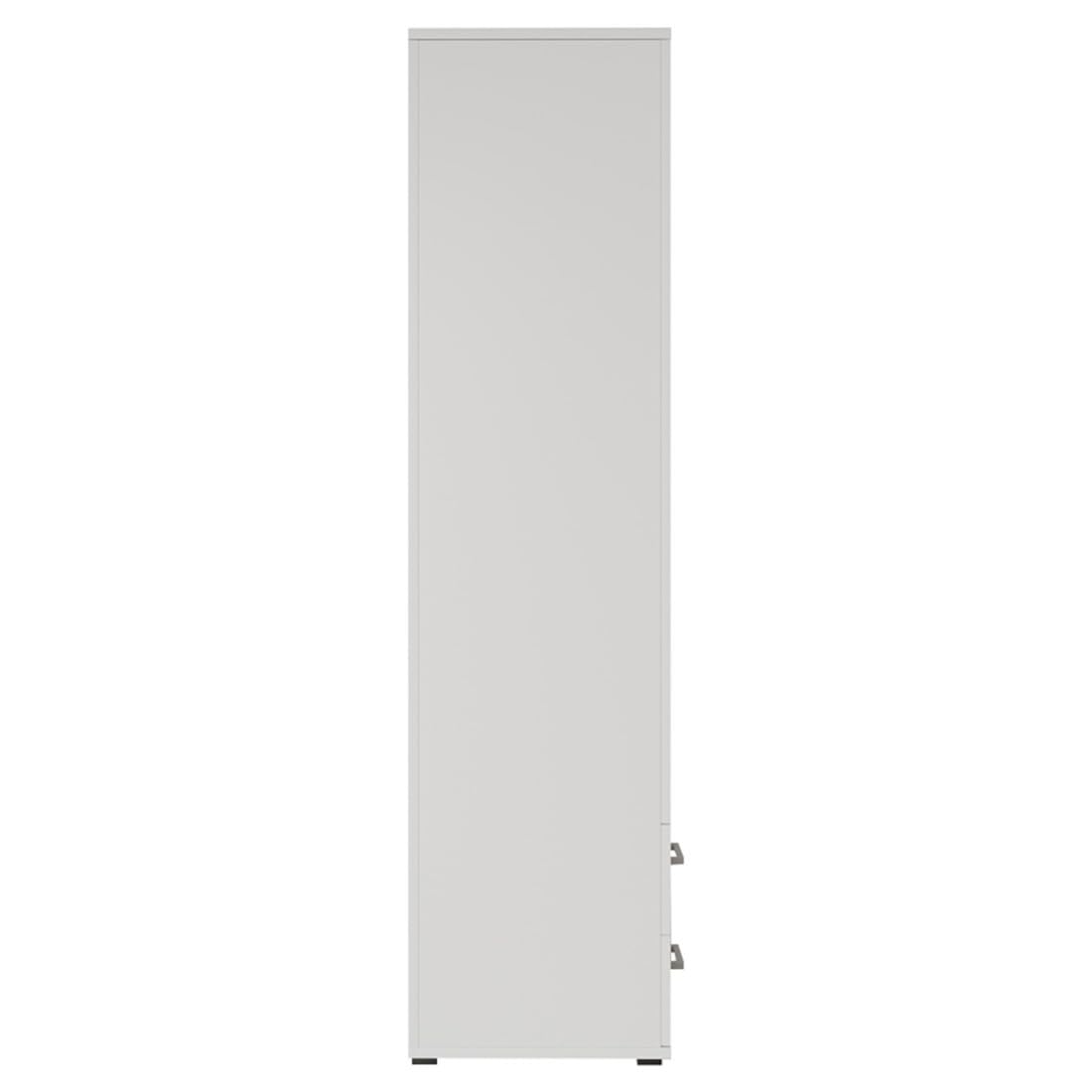 Armadio a 2 ante con specchio TOM - Dimensioni H185 x L80 x P52 cm - Colore Bianco - Stile Design