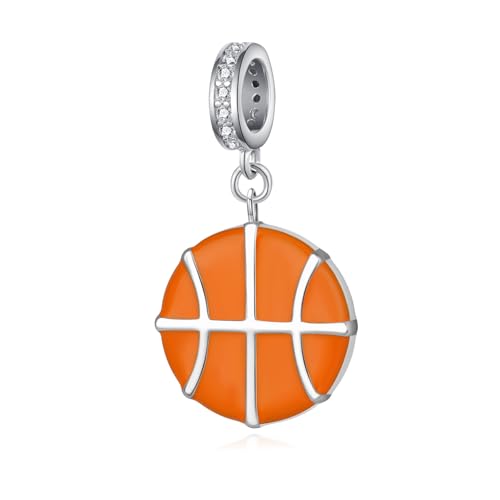 Image of Sport Charm for Women 925 Sterling Silver Sports Charms for Bracelets Sports Balls Jewelry Gifts for Women
