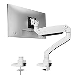 SIIG Ultra Heavy Duty Single Monitor Arm Desk Mount with USB A/C for Ultrawide Monitors up to 57 inches and 59.5 lbs - VESA 75/100/200, C-Clamp and Grommet (CE-MT3Z11-S1)