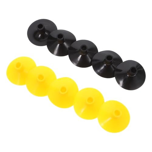 ABOOFAN 10pièces Lot de Flèches Ventouse pour Arc Garçon Fille Remplacement Léger et Résistant Accessoires de Tir à Arc pour Garçon et Fille Flèches Noir et Jaune Divertissement Extérieur