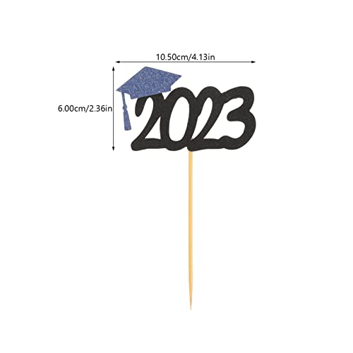 PRETYZOOM 20 Peças 2023 Chapéu De Solteiro Topo De Formatura Picaretas De Formatura Topo De Bolo Min