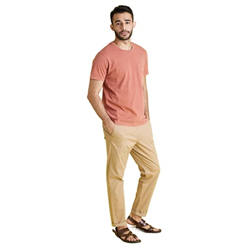 Image of Celio Solid Khaki Cotton Chinos