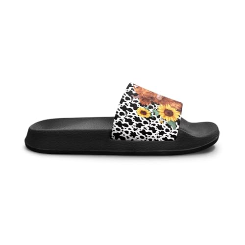 Image of Unisex Slides for Girls Boys Comfortable Slippers Slides Non-slip Shower Shoes House Fashion Thick for Indoor & Outdoor Gifts