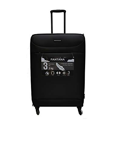 New FANTANA Cabin Luggage/Suitcase RFID Blocking Spinner Cases with TSA Lock (Black, Large - 28" - 78 x 48 x 28cm)