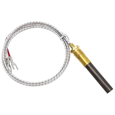 LESYAO 750mv Thermopile for Gas Fireplace, 36” Thermopile Generators Q313A Fit for Stove Gas Ovens/Gas Fireplace/Water Heater, Thermopile Assemblies Replacement (36'' Thermopile) Cover
