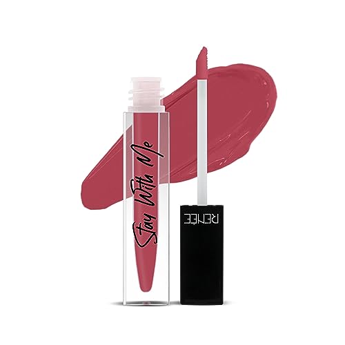 Image of RENEE Stay With Me Matte Lipstick - Muse For Mulberry l Transfer Proof, Smudge & Waterproof | Long Stay l Highly Pigmented l Velvety, Matte Finish l Enriched with Vitamin E l Travel Friendly l 5 ml