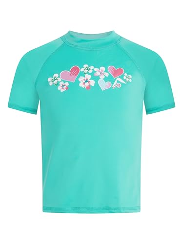 Image of Kanu Surf Girls' Karlie Rash Guard UPF 50+ Sun Protection Short Sleeve Swim Shirt