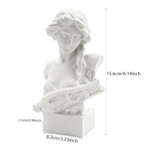 Estatua Busto Afrodita 6" Blanca Escultura Decorativa miniatura 2