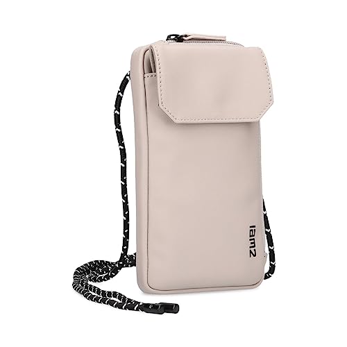 Handytasche zum Umhängen CAP30 Smartphone-Etui 19 x 10 cm, Kleingeldfach + 4 Kartensteckfächer, umlaufender Reißverschluss, längenverstellbarer Riemen, wasserabweisendes Hydroflex Material (sand)
