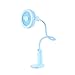 JminJC Lámpara De Escritorio Multifunción Creativa Simple Moderna Lámpara De Escritorio LED Carga USB Mini Ventilador para Dormitorio Sala De Estar Estudio Color: Blanco Rosa Azul,Blue