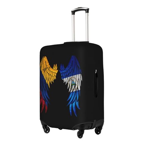 Travel Luggage Cover Wings Colombian Colombia And Nicaragua Flag 3 Fashion Washable Baggage Suitcase Protector Fit For Luggage Medium2
