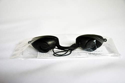 Image of Super Sunnies Evo Flexible Tanning Bed Goggles UV Eye Protection Black Glasses, FDA Compliant