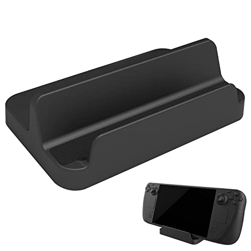 Molbory Soporte Compatible Con Valve Steam Deck, Soporte Móvil Base Para Valve Steam Deck/Switch OLED, Soporte Para Accesorios De Steam, Disipación De Calor, Ligero y Cómodo (Negro) Cover