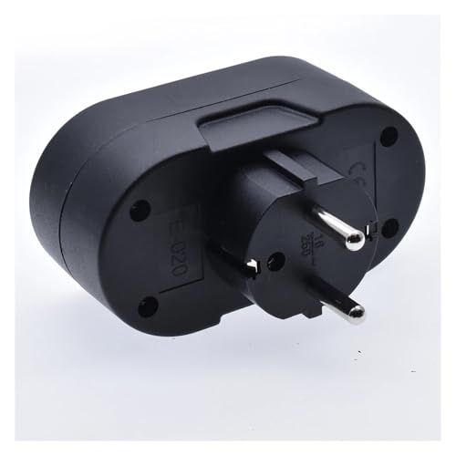Prise de conversion 16A 250V AC adaptateur double 1 à 2 voies E-020 blanc porte sécurité