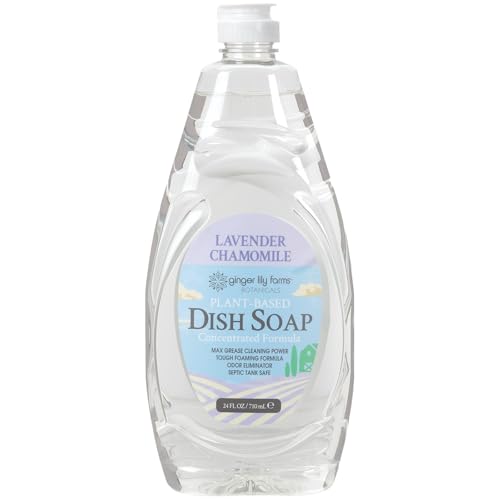Ginger Lily Farms Botanicals Plant-Based Liquid Dish Soap, Concentrated Formula