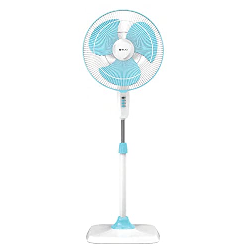 Buy Bajaj Rapido 400 mm Pedestal Fan, Pearl Blue, With Full Copper