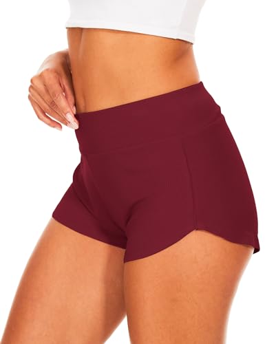 Image of LazyCozy Bamboo Viscose Sleep Shorts for Women, Soft Dolphin Lounge Shorts | Comfy Y2K Micro Mini Pajama Shorts, Lightweight Booty Shorts, Summer Pj Shorts, Knit Workout Shorts