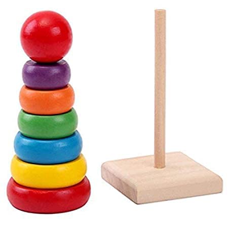TRU TOYS Wooden Stacking Rings Toddler Toy, Developmental Toys for Kids,– Textured Ring Sacker Classic Toy for Kids, Birthday Gift Toys for Kids boy Girls- Multi Color (B0BBLH8464) Amazon Price History, Amazon Price Tracker