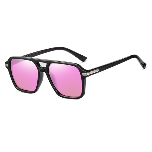 Image of HAOLOTA Retro Aviator Sunglasses for Women and Men, Polarized Square Shades UV Protection